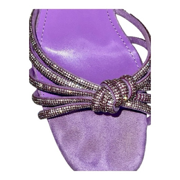 Vivianly Women's Rhinestone Platform Chunky Heels Sz 8 - Picture 5 of 10